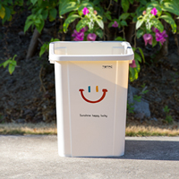 10L/20L chambre d'hôtel bureau cuisine haut ouvert poubelle sanitaire PP poubelle en plastique poubelle