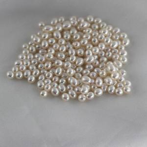 Flawless 4-5mm Freshwater Half-Hole Rice <b>Pearl</b> Natural <b>Loose</b> Droplet Shaped Bare <b>Pearl</b> - Product Image 3