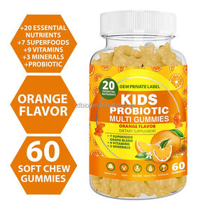 Complément alimentaire en gommes pour enfants, probiotiques, multivitamines, superaliments verts, personnalisable, marque privée OEM, plus de 20 minéraux, vitamines B/C/D/E (60 - Product Image 2