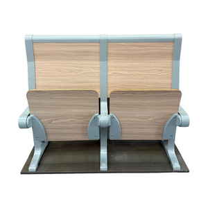 Asientos para Auditorio Escolar LH-288, Respaldo de Madera Fijo, Patas de Aluminio, Sillas en Fila - Product Image 1