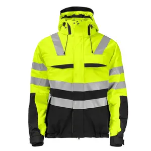 B özelleştirilmiş iki ton yansıtıcı çizgili güvenlik Hi Vis giysisi