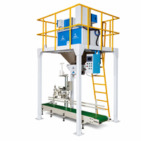 Machine d'emballage automatique haute capacité pour céréales, légumineuses, noix, blé, maïs, engrais organique, riz, avec pesage et couture, capacité 5-50 kg