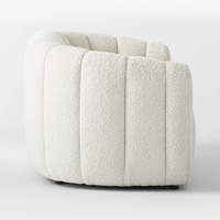Canapé moderne moderne inclinable confortable et inclinable Canapé moderne en tissu à boucle Canapé blanc