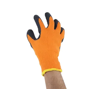Factory Wholesale 10G TwoThreads Latex Finish Construction Gloves Industrial Safety Latex Coated Work Gloves