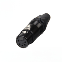 Soket Kabel XLR 5 Pin Kustom dengan Pengunci Logam untuk Sistem DMX, Pencahayaan Panggung, Moving Head, LED Par, Konsol Pencahayaan, dan Interkom