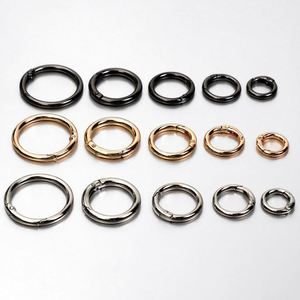 Wholesale Metal Spring O Rings <b>Clip</b> Keychain Round Carabiner Keyrings Snap <b>Hook</b> Buckle Bag Chain Rings <b>Clip</b> Replacement Paracord - Product Image 3