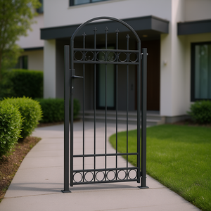 Poste de Acero para Cerca con Cerradura, Gris, 200 x 88 x 14 cm, para Portones - Product Image 2