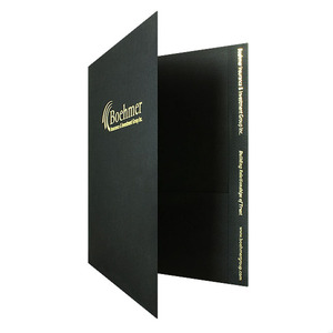 Thư Kích thước thư mục trình bày kết cấu giấy hai túi A4 thư mục tập tin với khe cắm thẻ kinh doanh - Product Image 6