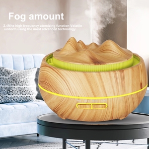Vaporizador de madera <span class=keywords><strong>para</strong></span> hogar, Spa, Hotel, tipo cebolla, grano de madera, 400ml, generador de niebla, vaporizador de aire - Product Image 4