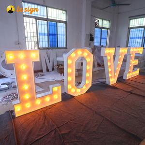 LC Wedding Decor Bombilla Alfabeto Gigante 4ft Love Marquee <span class=keywords><strong>Letras</strong></span> con <span class=keywords><strong>bombillas</strong></span> - Product Image 2