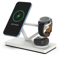 Chargeur sans fil 6 en 1 Chargeur magnétique avec logo personnalisé Meilleure vente Produit le plus vendu Support de charge rapide pour téléphone AirPods IWatch