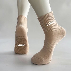 Tùy Chỉnh Logo Thanh Lịch Màu Rắn Chống-Trượt Cotton Pilates Vớ Độ ẩm-Wicking Thoáng Khí Pilates Vớ - Product Image 3