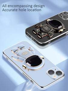 Étui de téléphone portable en plaqué or 6D avec support d'astronautes <span class=keywords><strong>3D</strong></span> pour <span class=keywords><strong>iPhone</strong></span> <span class=keywords><strong>14</strong></span> plus 13 <span class=keywords><strong>pro</strong></span> max - Product Image 6