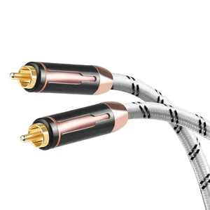 批发定制彩色1rca 2rca 3rca双立体声音频hifi音频低音炮rca电缆