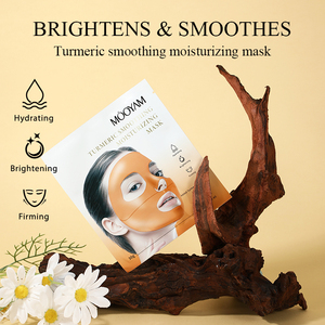 Mascarilla facial de extracto de cúrcuma de marca privada OEM para calmar, iluminar y mejorar la piel oscura, mascarilla facial reparadora antioxidante. - Product Image 4