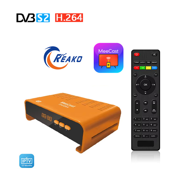 MeeCast DVB-S2 Satellite TV Receiver HD Settop Box with 12 Months Free IP TV Channels H.264 Support USB Wi-Fi