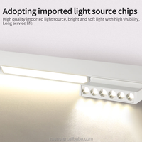 Projecteur LED pliable IMENS 18W, trois couleurs, blanc, système d'éclairage sur rail magnétique encastré, éclairage moderne pour plafond, CRI 90 1800