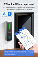 Pembaca Kontrol Akses Sidik Jari TTLock BLE, Kartu RFID & Pengontrol Akses Pintu dengan Remote Control untuk Apartemen & Kantor
