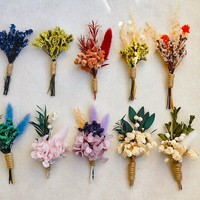 Bouquets de fleurs séchées miniatures en gros, style naturel, préservées à l'éternité, en forme de cœur, pour la Saint-Valentin et Noël