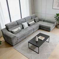 Canapé modulaire en forme de L, 7 places, style moderne et luxueux, capitonné, pour salon, vente chaude