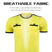 Tenues d'arbitre de football pour adultes, uniformes d'arbitre de football professionnels respirants pour hommes, maillot d'arbitre de football