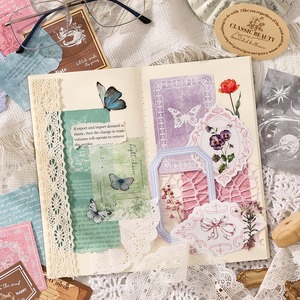 สติกเกอร์ตกแต่งพิมพ์ลายแบบมันเงา ตัดแบบไดคัท ลายเรโทร ซีรีส์ Light Shadow Note  แบบมีกาวในตัว - 20 แผ่น ชุดตกแต่งวันหยุด - Product Image 4