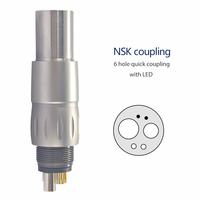 Connecteur de turbine à accouplement rapide, pièce à main haute vitesse, auto-alimenté par LED, 6 trous, pièces de rechange dentaires CP-NCL6