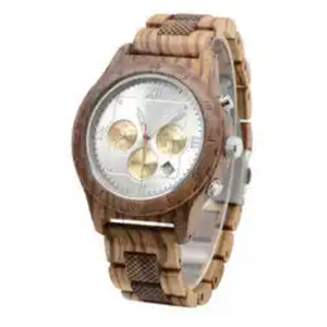Reloj de Madera Hecho a Mano, Reloj de Cuarzo Cronógrafo Personalizado, Relojes de Madera para Hombre, Reloj de Pulsera de Lujo con Movimiento Mecánico - Product Image 6