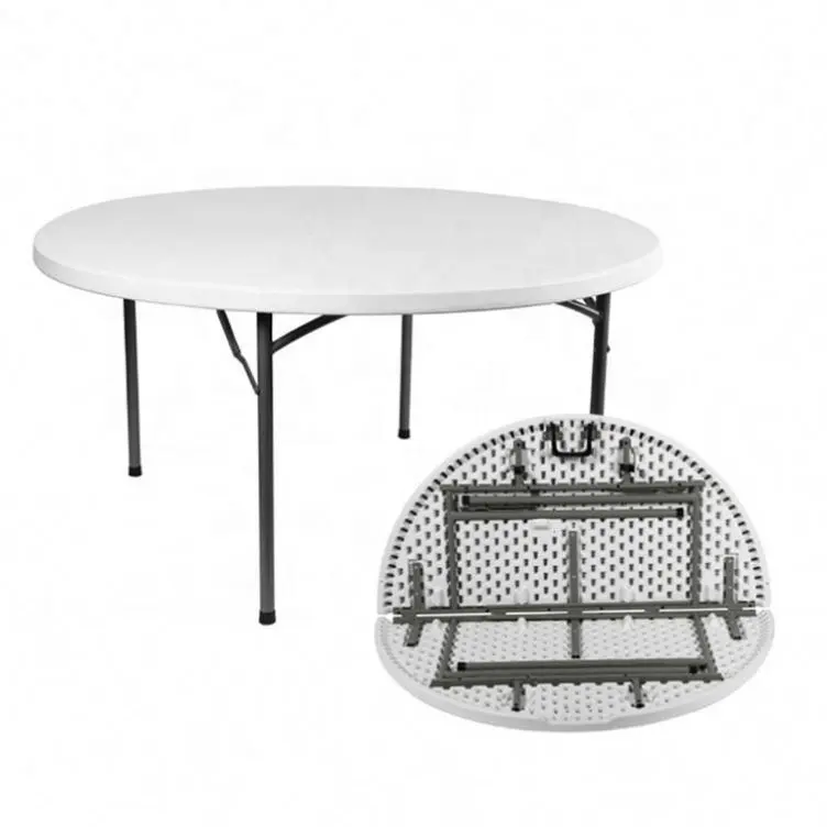 Table et chaise pliantes d'extérieur rose économique et pratique Table d'extérieur de jardin pliante régulière de 6 pieds