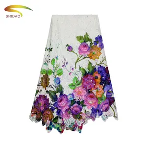 Bán Buôn Hàn Quốc Đầy Màu Sắc In Lưới Mikemaycall Phi In Polyester Vải Ren