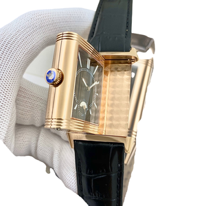 <span class=keywords><strong>Montre</strong></span> Vintage à Quartz de luxe pour hommes avec bracelet en cuir 22mm largeur de bande affichage du cadran à rabat - Product Image 2