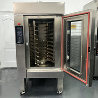 Four rotatif à air chaud industriel à 32 plateaux pour pain, pâtisseries, pizza, bœuf séché
