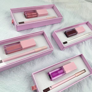 自有品牌2合1液体唇彩油唇线笔套装批发豪华唇彩套装包装 - Product Image 4