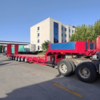 Remorque surbaissée à 8 essieux 80T à bas prix pour le transport de matériel lourd et de machines de construction
