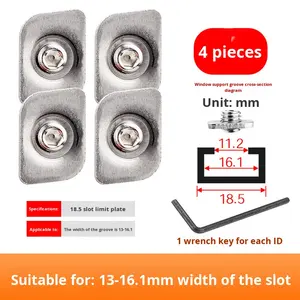 Dinggu – Lot de 4 loquets de fenêtre coulissants en acier inoxydable avec charnière et verrouillage, design léger et luxueux, sans perçage, prêt à l'emploi - Product Image 6