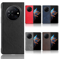 Cuir de litchi Pu de haute qualité + étui PC mat pour Tecno Phantom V Fold/Phantom V Flip