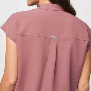 Médicos Scrubs Médico Doctor Hospital <span class=keywords><strong>Spa</strong></span> <span class=keywords><strong>Belleza</strong></span> Enfermería Uniforme Stretch Oversized Scrub Top - Product Image 4