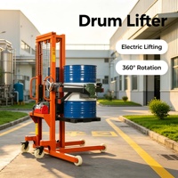 Tragbarer Mini-Elektro-Fasslifter für Stapelarbeiten, Kleiner Elektrischer Be- und Entladungsheber mit 1300mm Hubhöhe