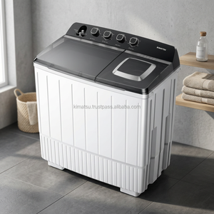 เครื่องซักผ้าฝาบนแบบกึ่งอัตโนมัติ 7.5 กก. ฝาใส แรงปั่นสูง ถังคู่ ใหม่ สำหรับใช้ในบ้าน/โรงแรม ผลิตในอินเดีย - Product Image 3