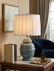Glossy Plug in Table Lamp Modern Ceramic Table Lamp Decorative Table Lamp Home Decor Table Lamp for Living Room - Product Image 6