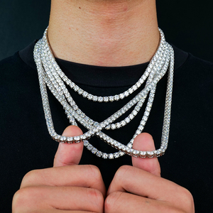 Wholesale VVS Moissanite Diamond Tennis <strong>Chain</strong> Necklace <strong>Cheap</strong> Price Hip Hop Iced Jewelry High Quality Moissanite <strong>Chain</strong> - Product Image 6
