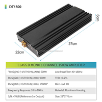 Amplificateur audio de voiture Zeming 1500W, amplificateurs de voiture classe D mono, amplificateur de son de voiture pour une qualité sonore améliorée