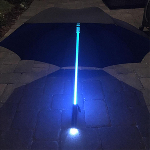 Paraguas Transparentes de Plástico con Luces LED en el Mango, Cambio de Baterí<span class=keywords><strong>a</strong></span> al por Mayor - Product Image 2