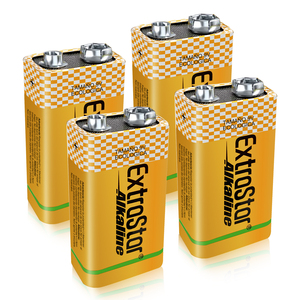 Batterie alcaline 9V, potenza di lunga durata 1500mAh, aumento delle prestazioni 30%, Eco-sicure per la casa, l'ufficio e gli apparecchi elettronici - Product Image 1