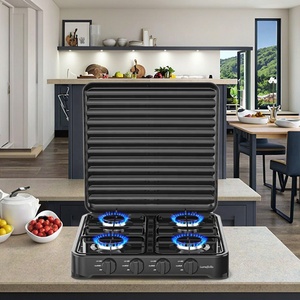LUMABELLA Estufa <span class=keywords><strong>de</strong></span> <span class=keywords><strong>Gas</strong></span> Comercial <span class=keywords><strong>de</strong></span> 4 Quemadores, Placa <span class=keywords><strong>de</strong></span> Cocción <span class=keywords><strong>de</strong></span> Sobremesa Resistente con <span class=keywords><strong>Tapa</strong></span> <span class=keywords><strong>para</strong></span> Uso en Hoteles al Aire Libre, Cocina Portátil <span class=keywords><strong>de</strong></span> Cuatro Hornillas - Product Image 6