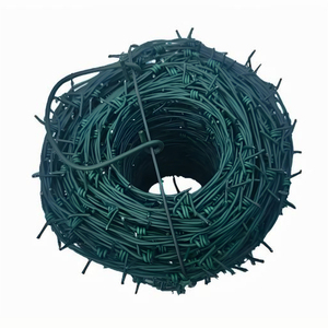 Galvanized Barbed Wire <b>Fencing</b> for Farm & Garden Security Iron 2.5mm Diameter 5" Barb Spacing Anti-Climbing Double Strands2.5mmx - Product Image 2