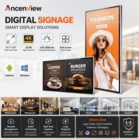 Écran tactile tout-en-un 24 27 32'' pour affichage commercial, lecteur intelligent Android 13, écran LCD mural pour publicité CMS