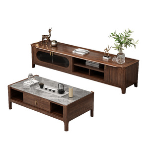 Solid Wood Tv Cabinet For Living Room <b>Storage</b> Floor Standing Integrated Light Luxury High <b>End</b> Tv Stand - Product Image 5