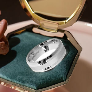 8mm Simple Style Pure <strong>Titanium</strong> Sandblasting Wedding <strong>Rings</strong> for Women and <strong>Men</strong> Sizes 8-13 - Product Image 2