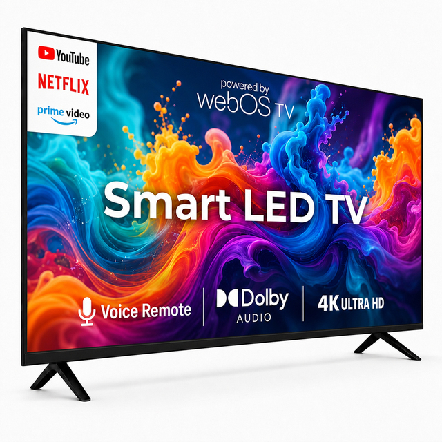 Factory Wholesale 32-100 Inch 4K UHD Smart QLED TV ,Android 16 Dolby Audio ,WiFi ,Frameless Bathroom TV for Home & Hotel Use